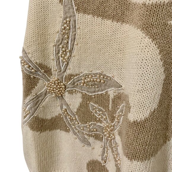 '89 IB Diffusion Embellished Beaded Seashell Sweater Womens SZ M - Hong Kong - Picture 5 of 13